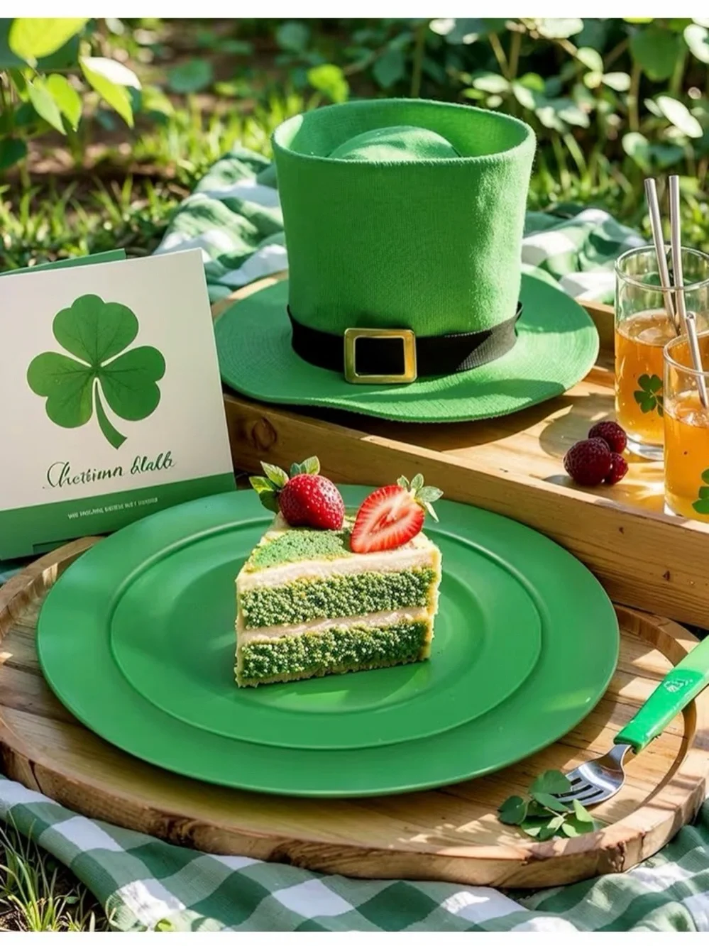 60PCS Green Plates & St. Patrick's Day Plates-Heavy Duty Dark Green For Party